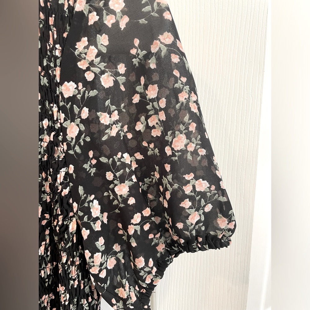 Petal & Pup black floral midi dress, size 2 - Picture 4 of 5